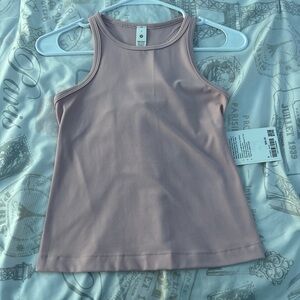 Lululemon Athletica Gray and Purple Fitted Sleeveless Tank Top